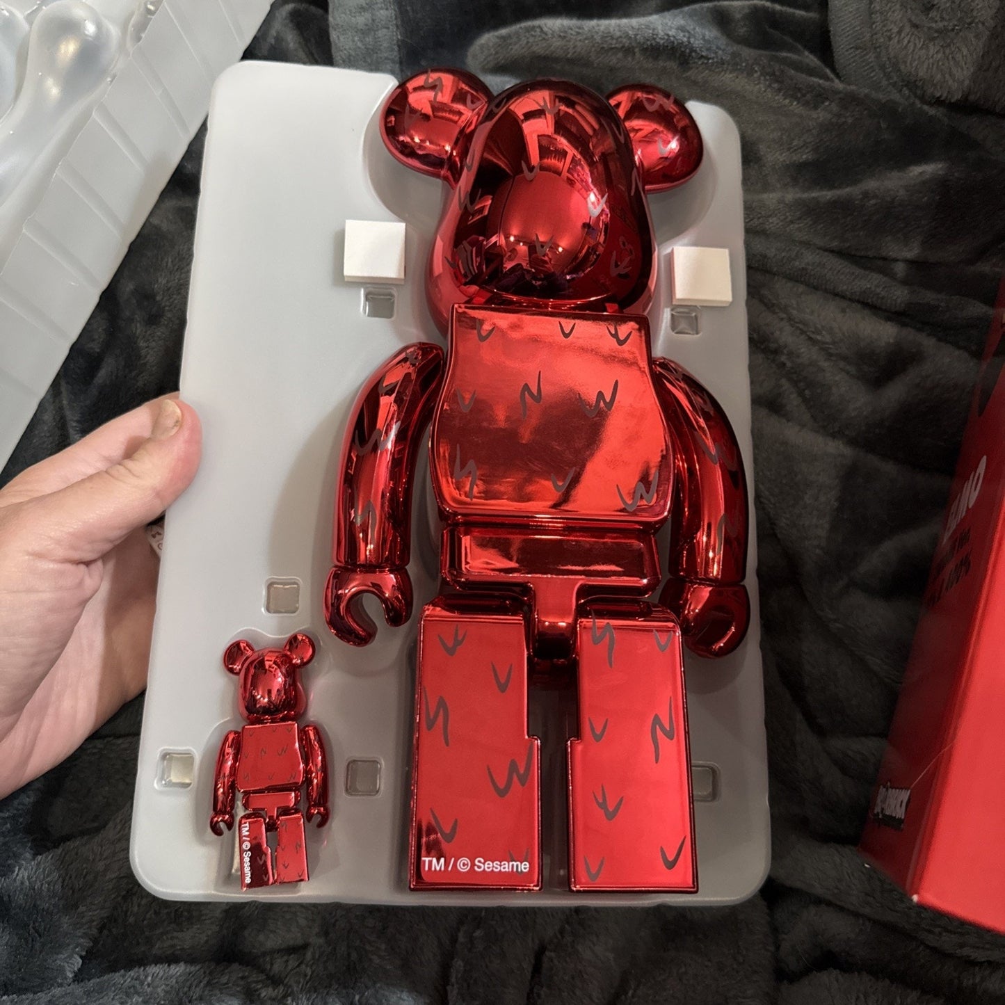 MEDICOM TOY BE@RBRICK ELMO CHROME Ver. 100％ & 400％ SESAME STREET Used