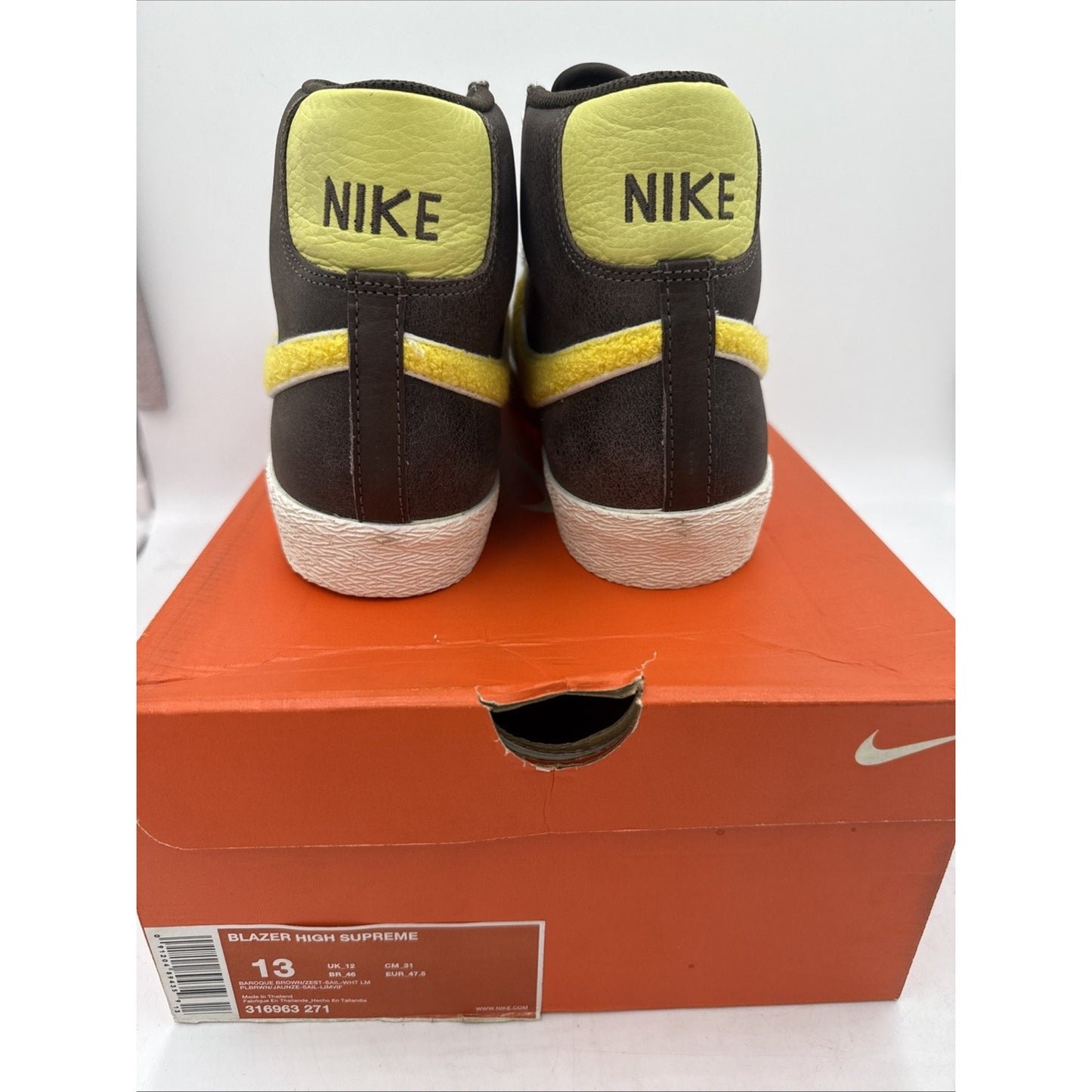 Size 13 - Nike Blazer Supreme High Brown Oregon 2007 Rare