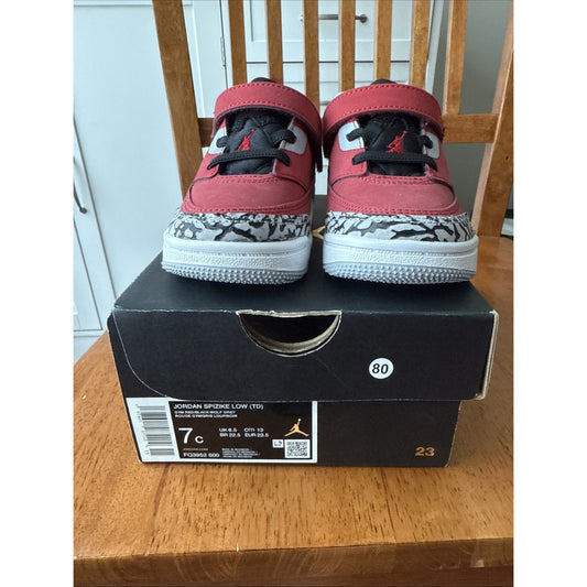 Nike Jordan Spizike Low Size 7c Toddler Shoes. Red/black Brand New W/O Box BS242