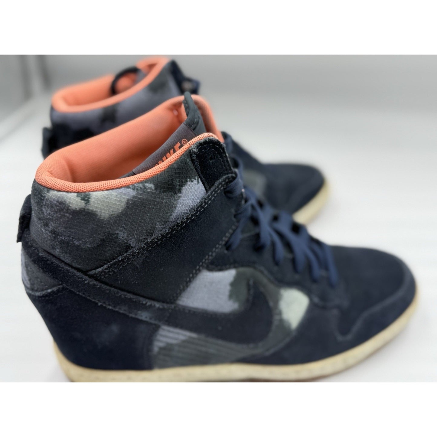 Size 9.5 - Nike Dunk Sky Print High Armory Navy W Very Rare NBS258