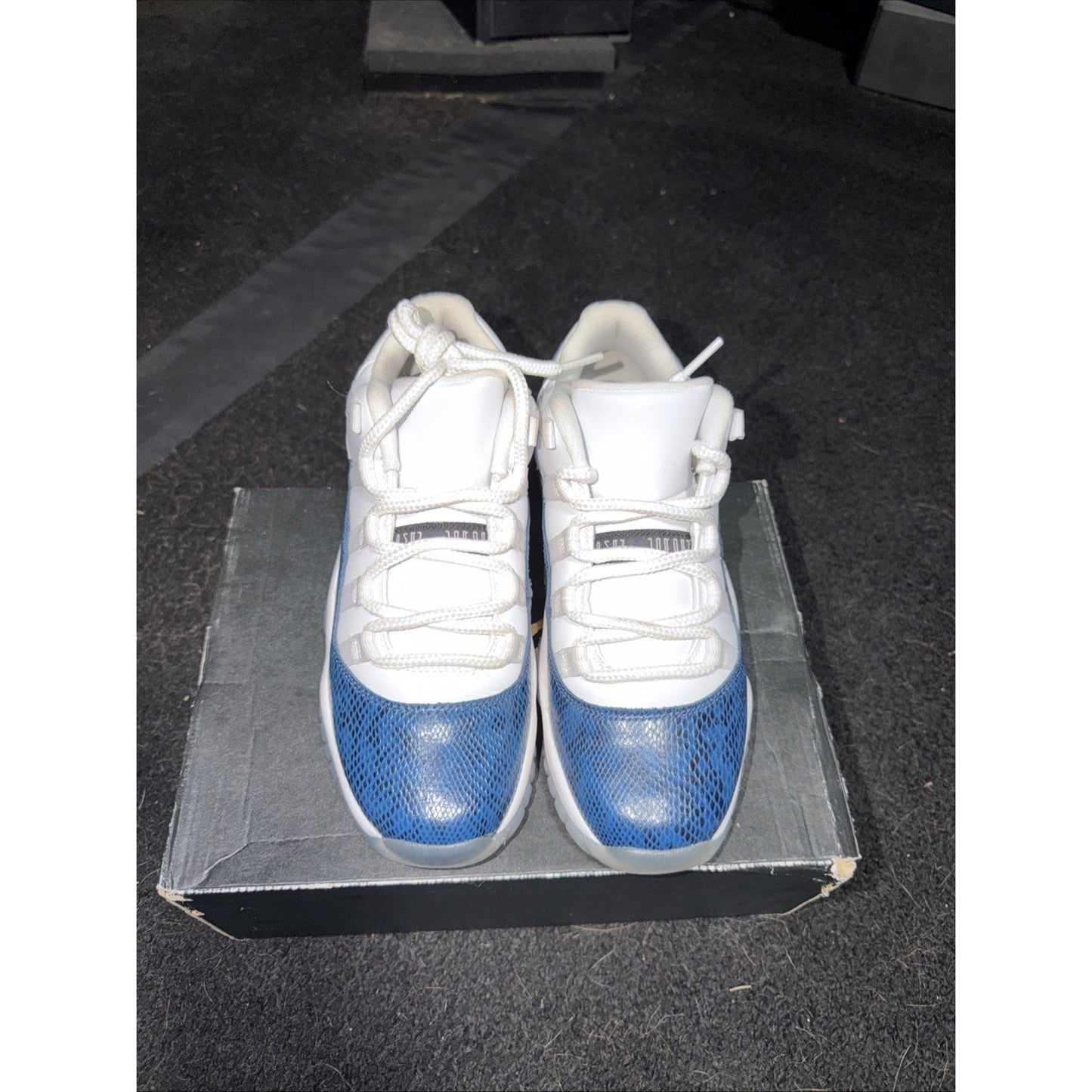 Size 7 (GS) - Jordan 11 Retro 2019 Low Navy Snakeskin