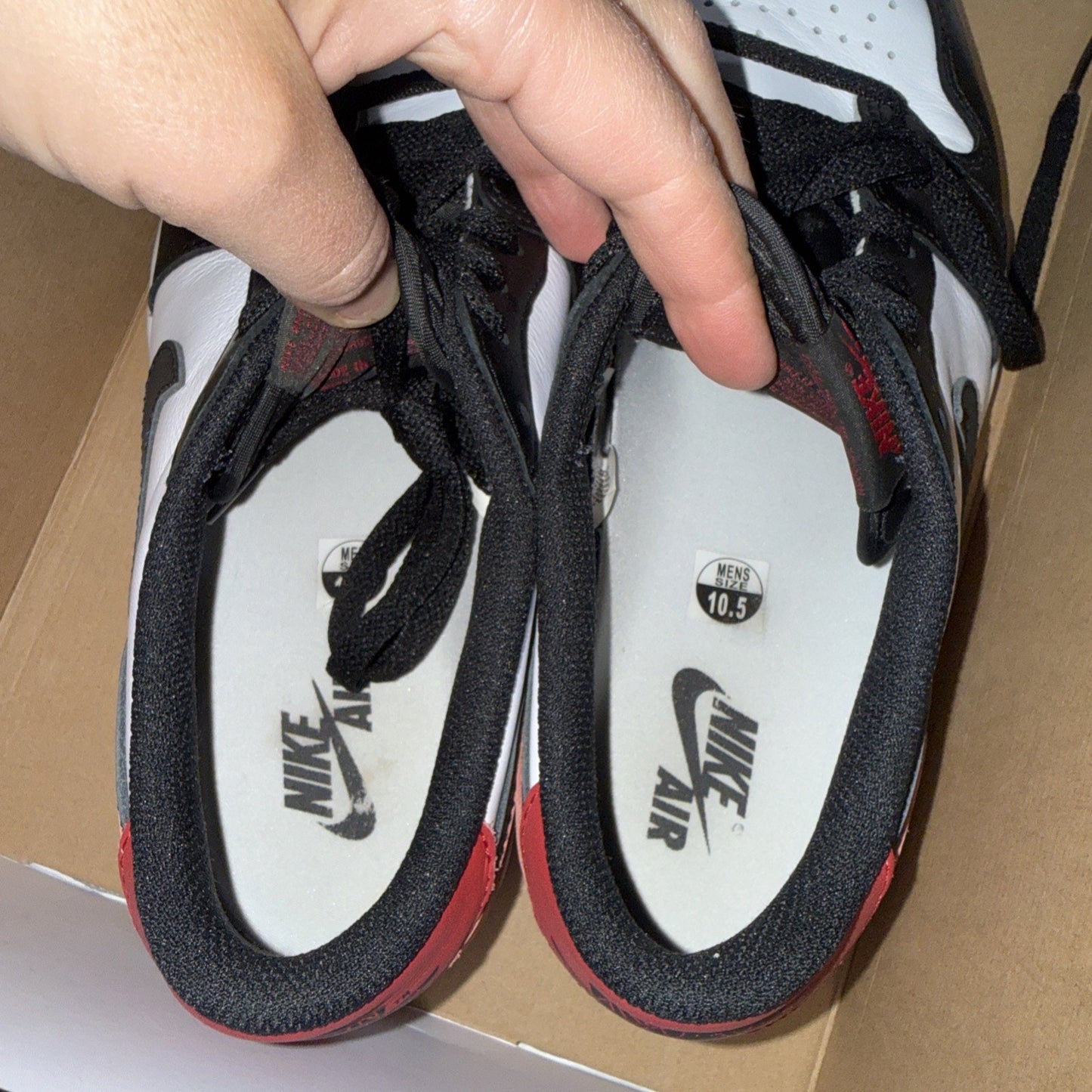 Size 10.5 - Air Jordan 1 Retro OG Low Black Toe