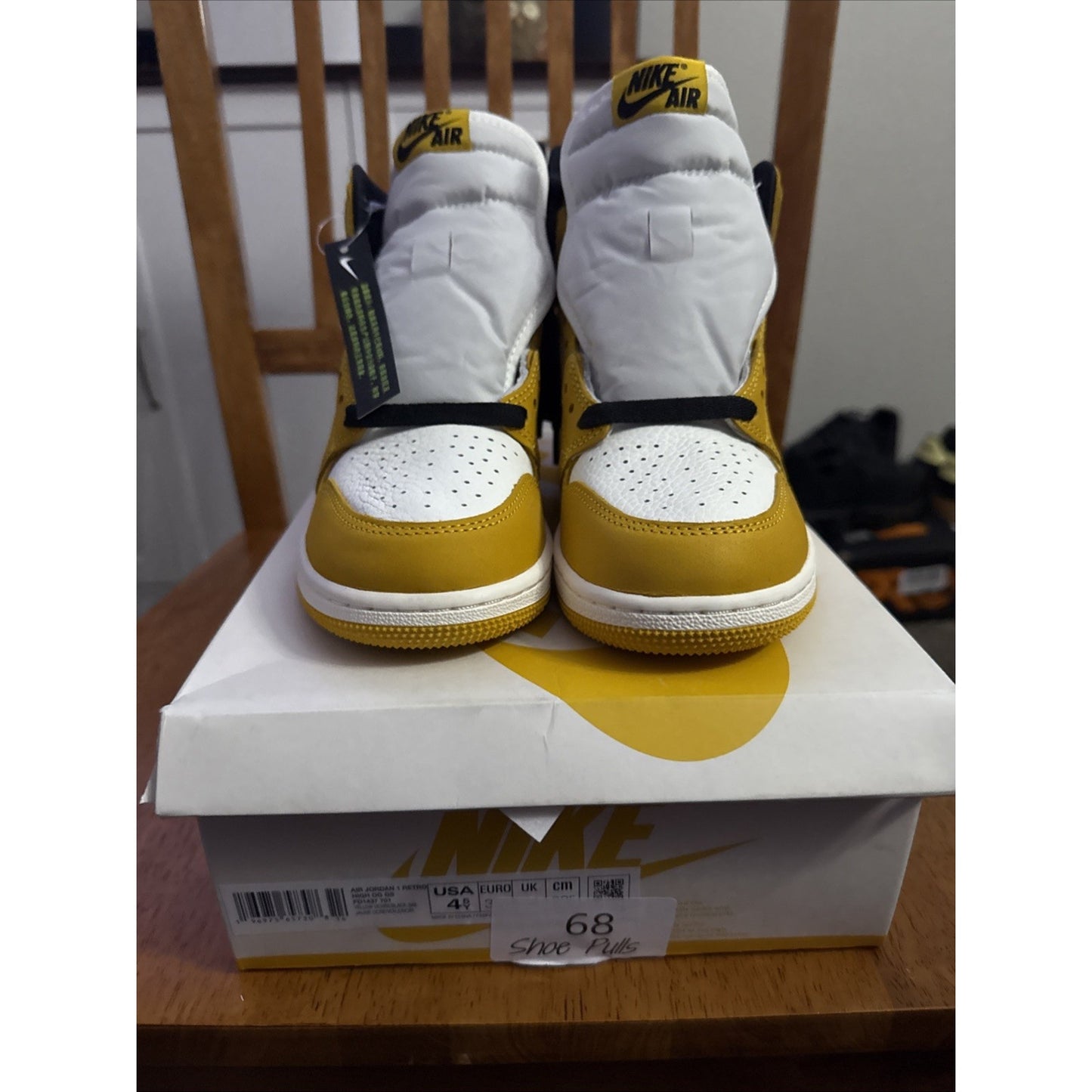 Nike Air Jordan 1 Retrop High OG GS Boys Shoes Size 4.5, Color: Yellow BS120