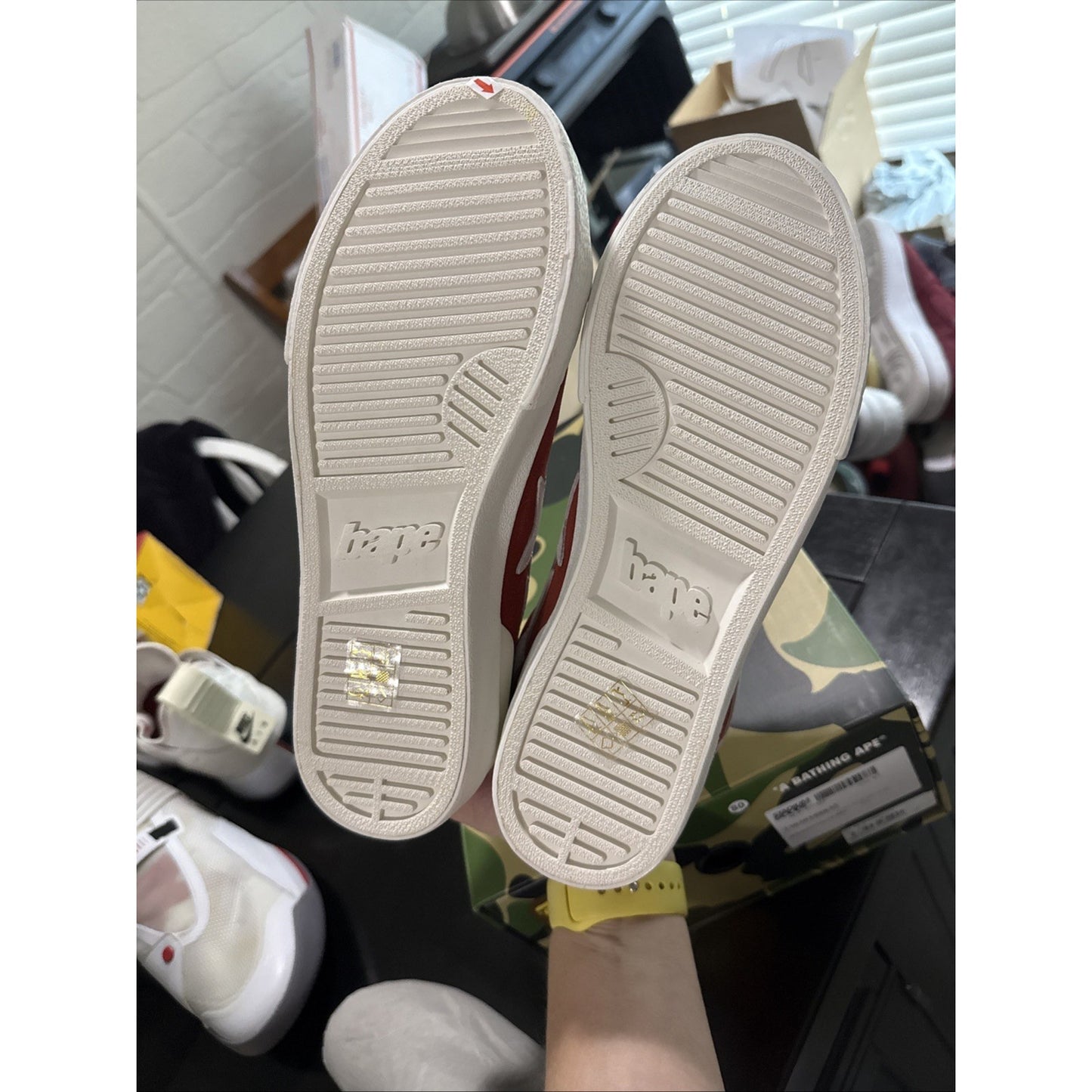 Size 8.5 - A Bathing Ape Mad Sta #1 M1 Red