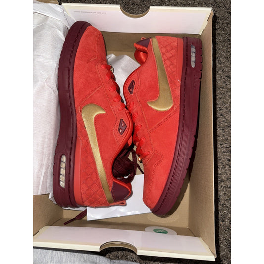 Nike SB Paul Rodriguez Zoom Air Low QS Habanero Red Gold IQ5648 600 Sz 10.5 LEP
