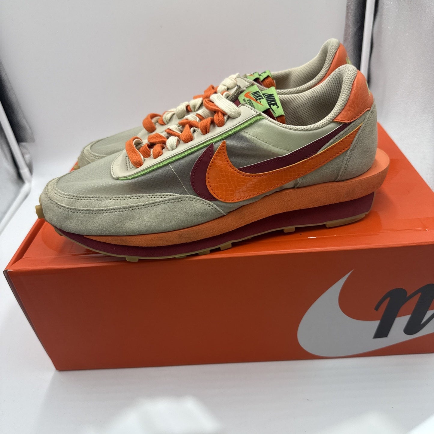 Size 11 - Nike sacai x Clot x LDWaffle Net Orange Blaze
