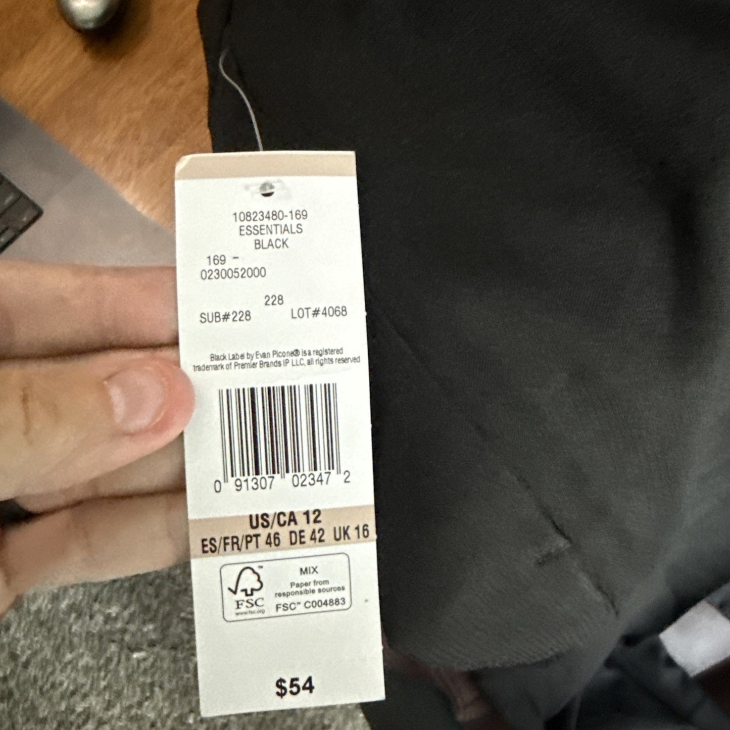 Evan-Picone Essentials Dress Pants Womens Size 12 Black