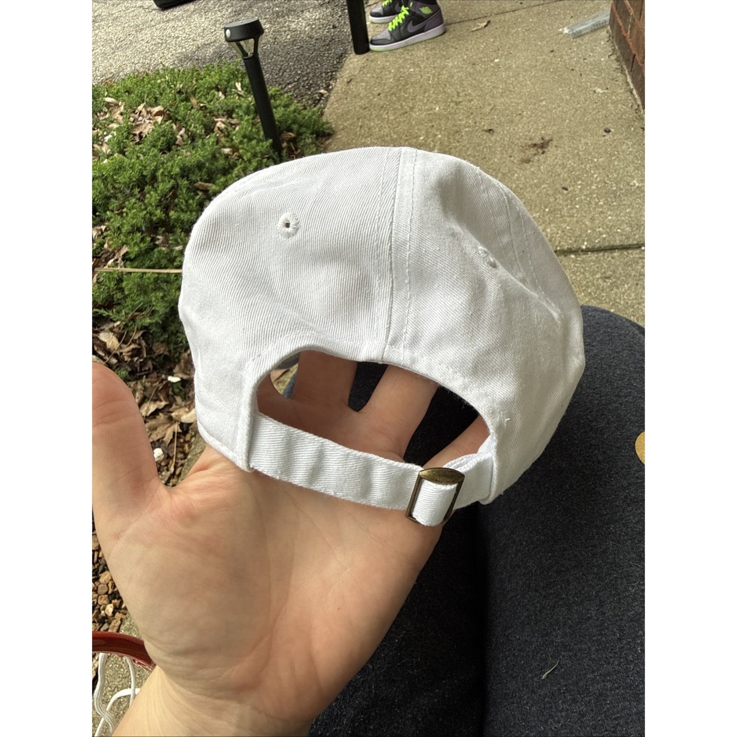 Vintage Top-Of-The-World TOW White/Orange Relaxed-Fit OSFM Hat Cap NEW
