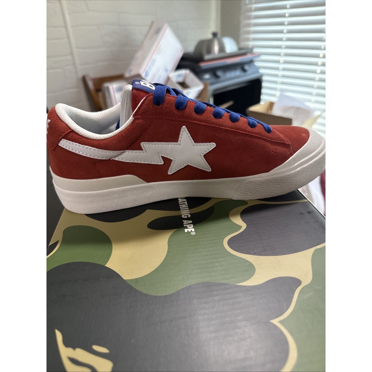 Size 8.5 - A Bathing Ape Mad Sta #1 M1 Red