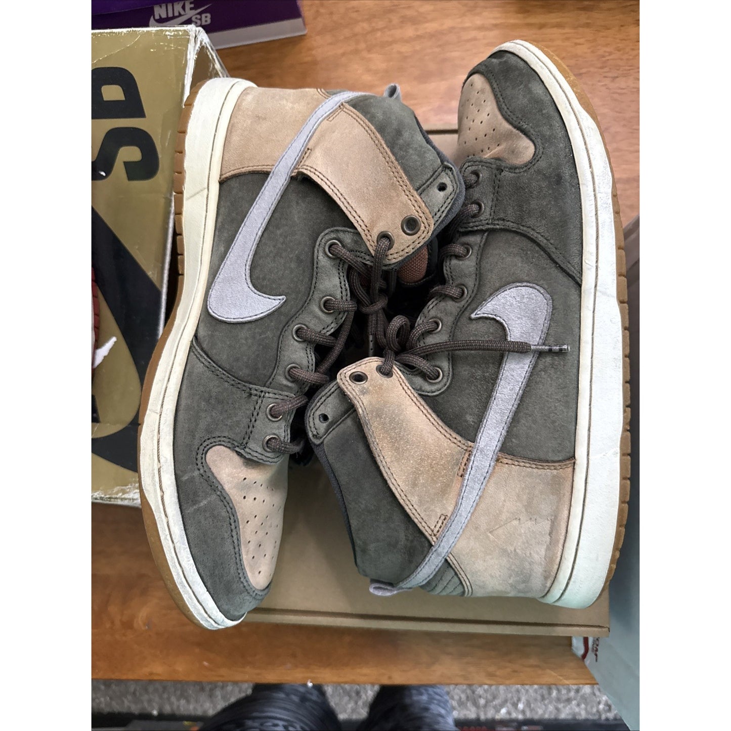 2015 Sb Dunk High “Homegrown” Size 11.5 M US Green/Brown