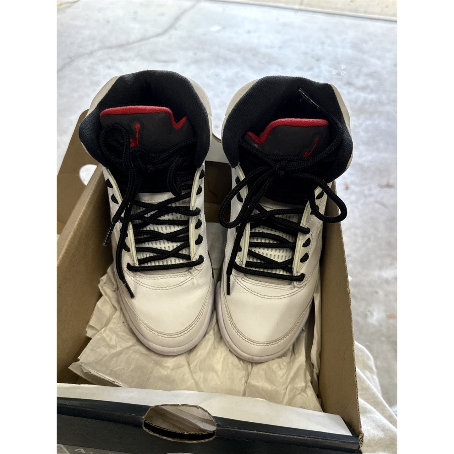 Air Jordan 5 Retro GS White Cement 440888-104 Youth Sz 4 Replacement Laces