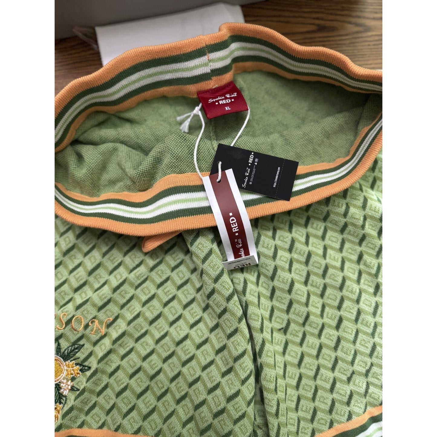 Smoke Rise Red Women’s Maison Green Draw String Stretch Waist Shorts