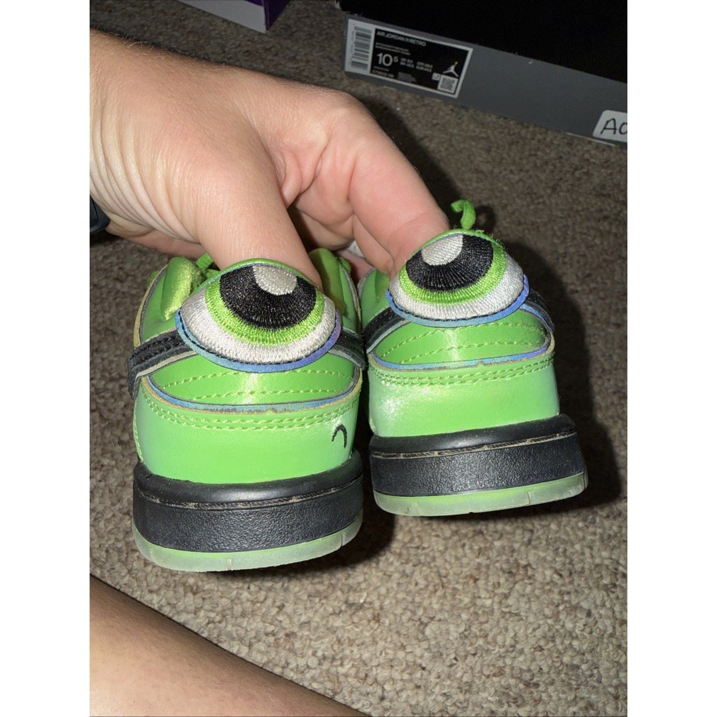 Toddler Size 9C Nike SB Dunk Low The Powerpuff Girls Buttercup (FZ8831-300)