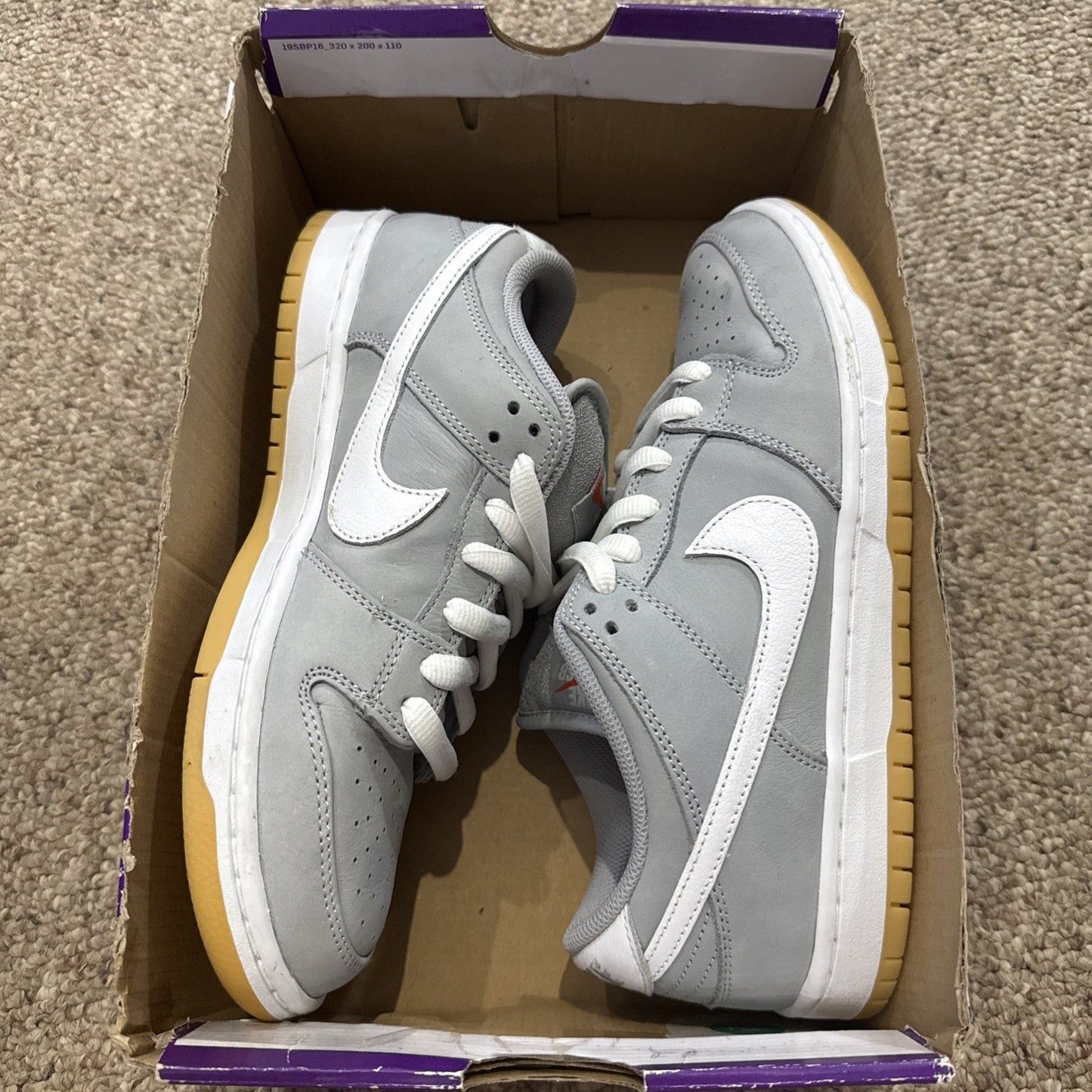 Size 8 - Nike SB Dunk Low Wolf Grey Gum