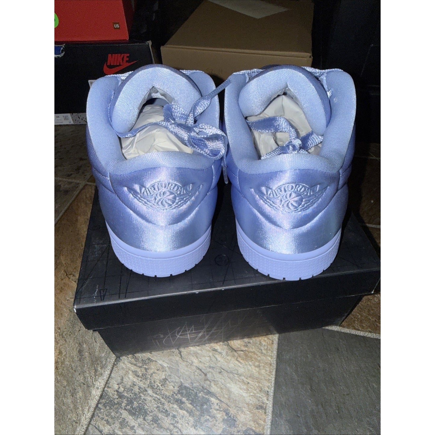 Women’s Size 8 - Nike Air Jordan 1 Low Make Satin Aluminum HF3969-400