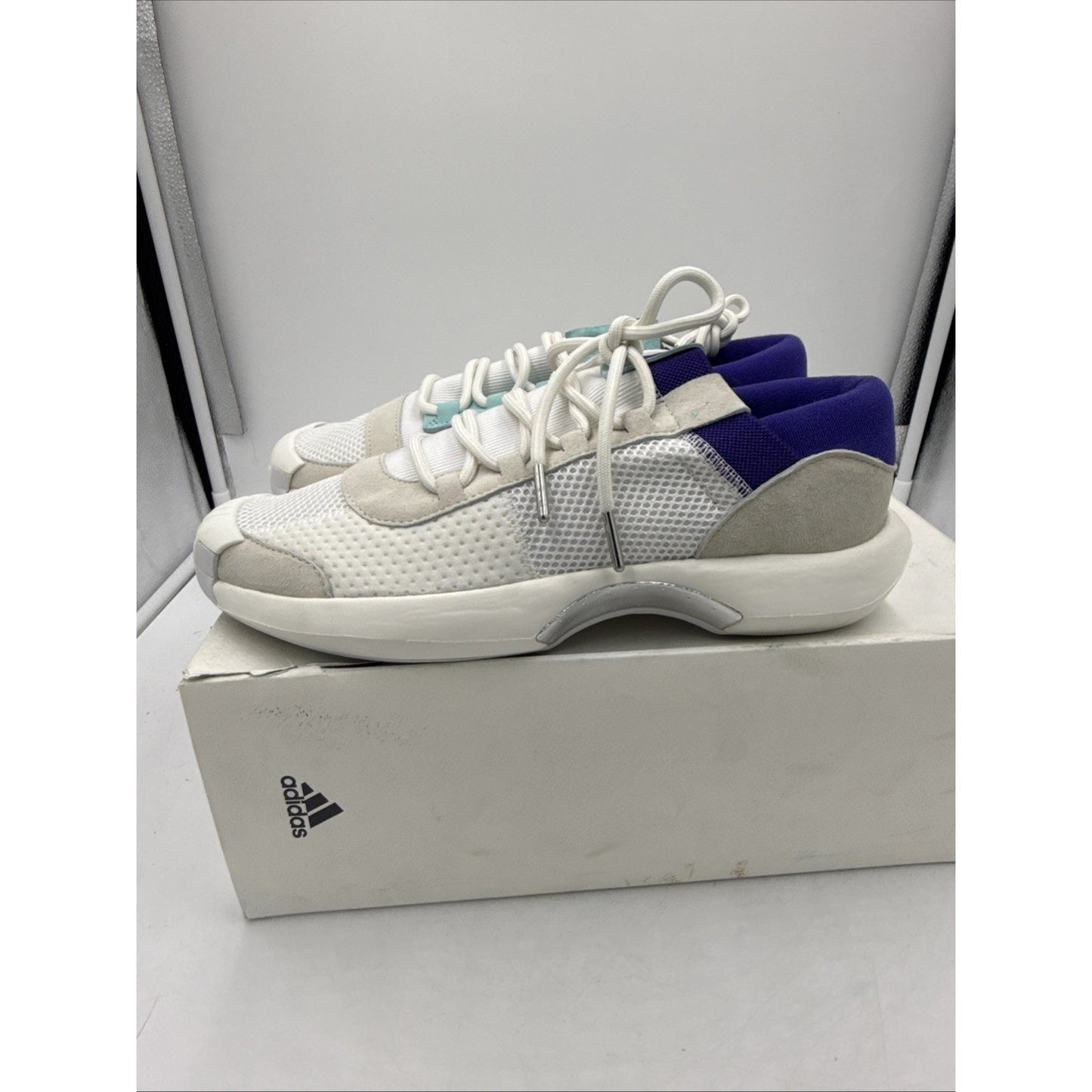 Size 8.5 - Nice Kicks x Adidas Crazy 1 ADV White Teal Purple