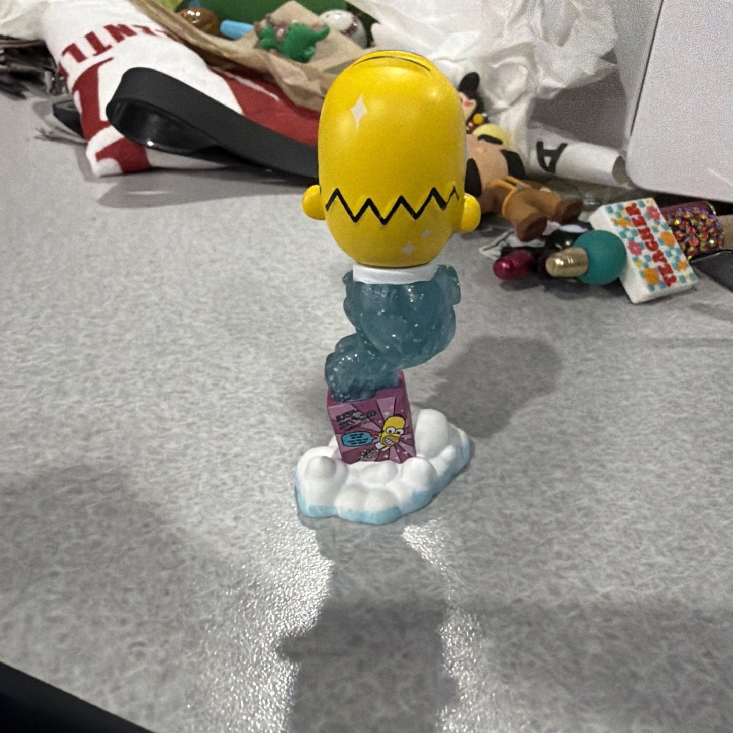 Kidrobot The Simpsons Mr.Sparkel Mini Blue PVC Vinyl Figure Sofubi Toy H8CM(3in)