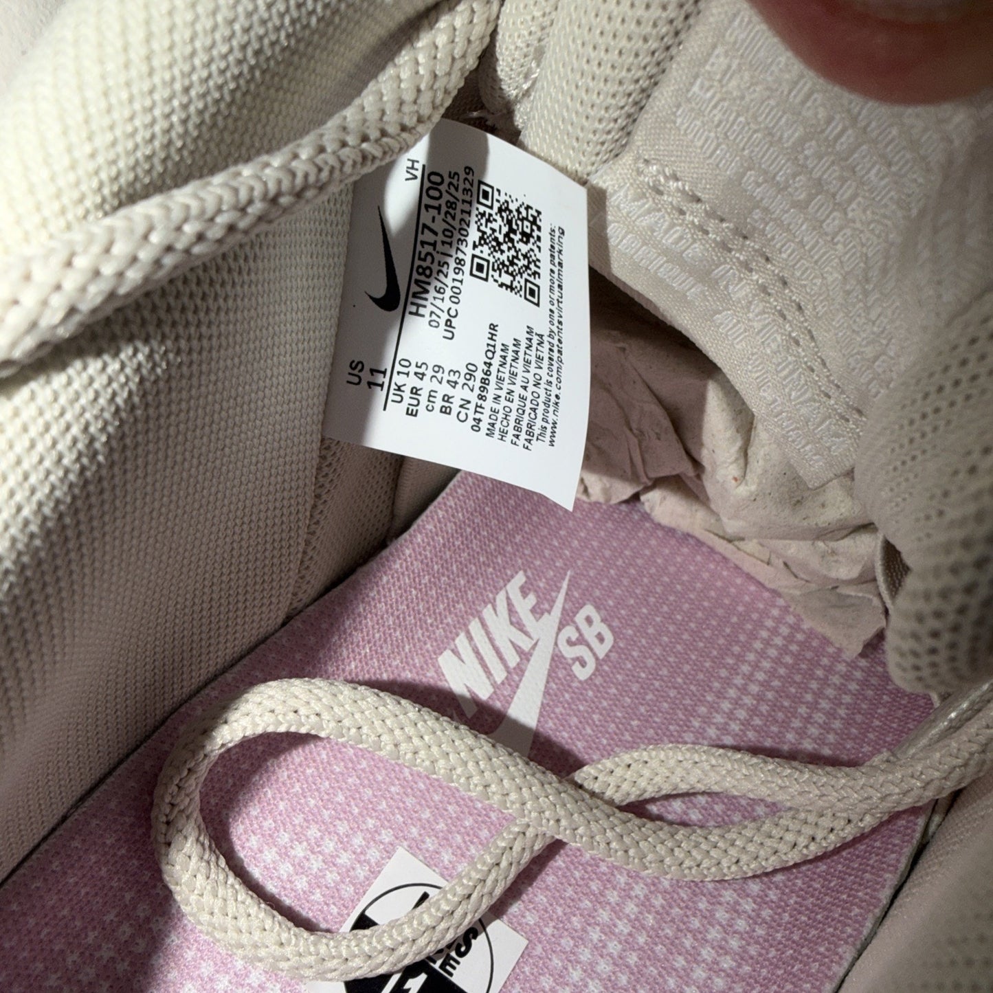 Size 11 - Nike Air Force 1 Low SB Light Orewood Brown Pink