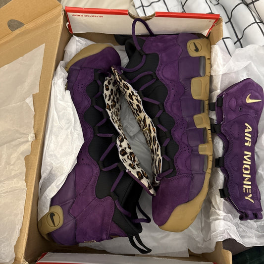 Nike Air More Money NYC Hustle Purple Leopard Mens sz 13