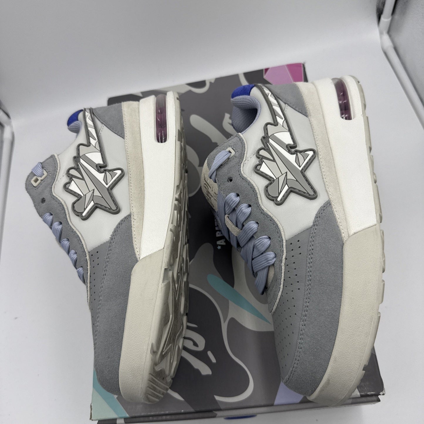 Size 8 - A Bathing Ape Louis De Guzman x Roadsta Grey Bape Bapesta