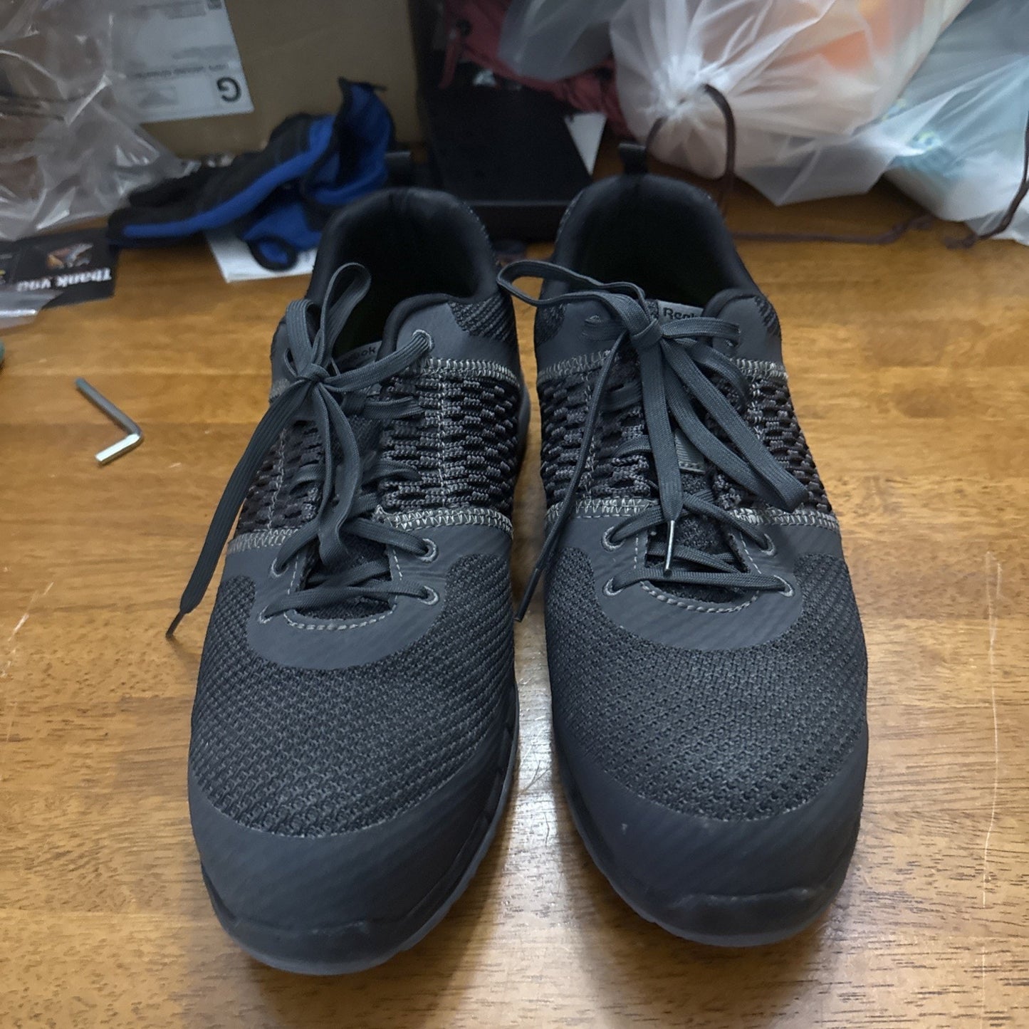 REEBOK MENS SAFETY HARD TOE LACE-UP WORK SNEAKERS SHOES #RB4248: SIZE 15 W BS298