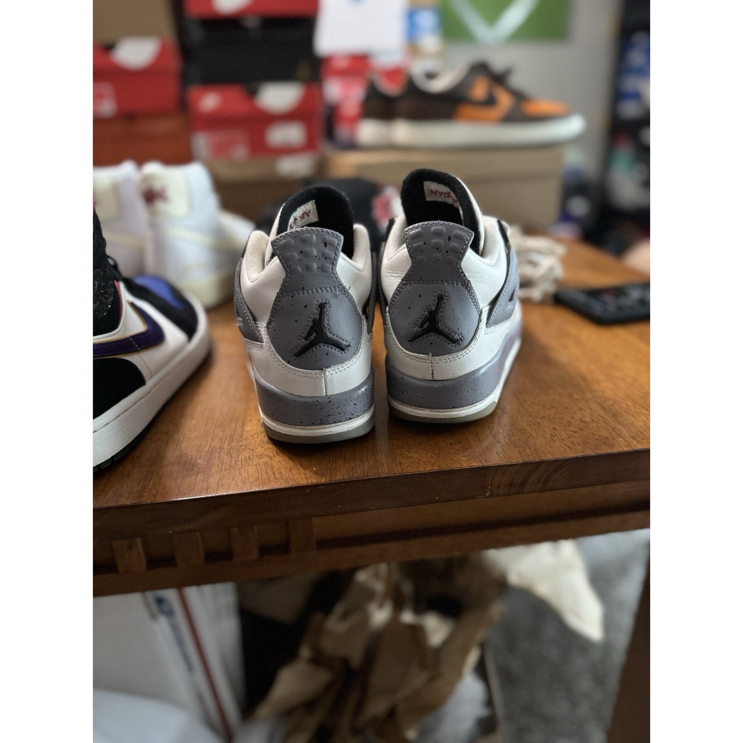 Size 4.5y Jordan 4 Retro White Cement 2012 408452-103 NBS076