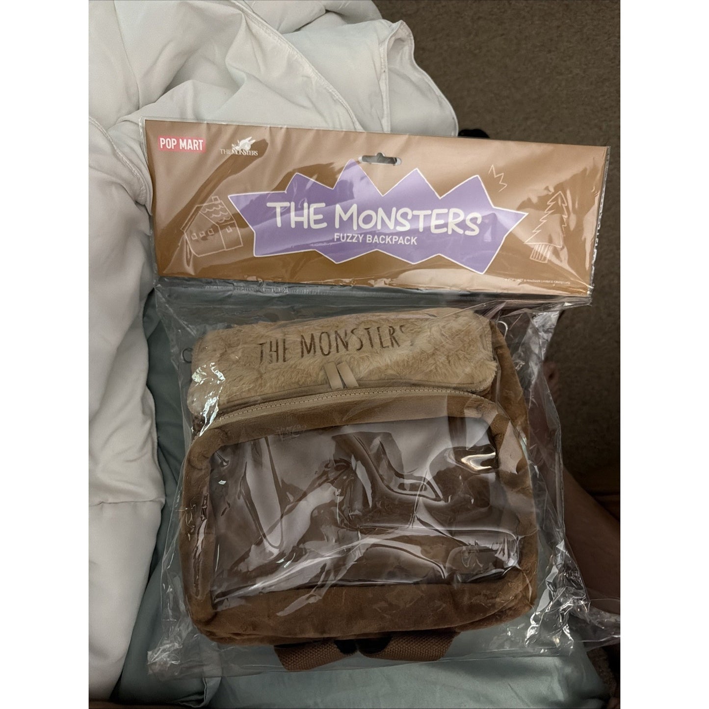 Authentic MEMBERSHIP EXCLUSIVE The Monsters Fuzzy Backpack