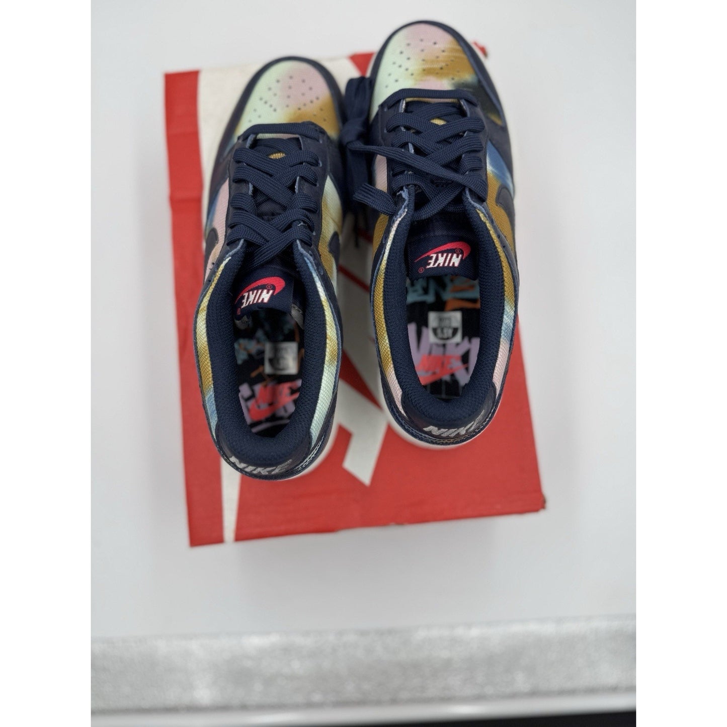 Size 5.5 (GS) - Nike Dunk Low SE Graffiti - Obsidian