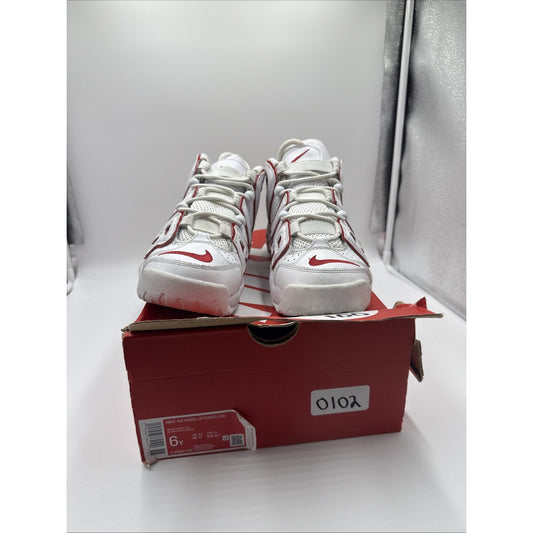 Size 6 (GS) - Nike Air More Uptempo Low White Varsity Red 2021