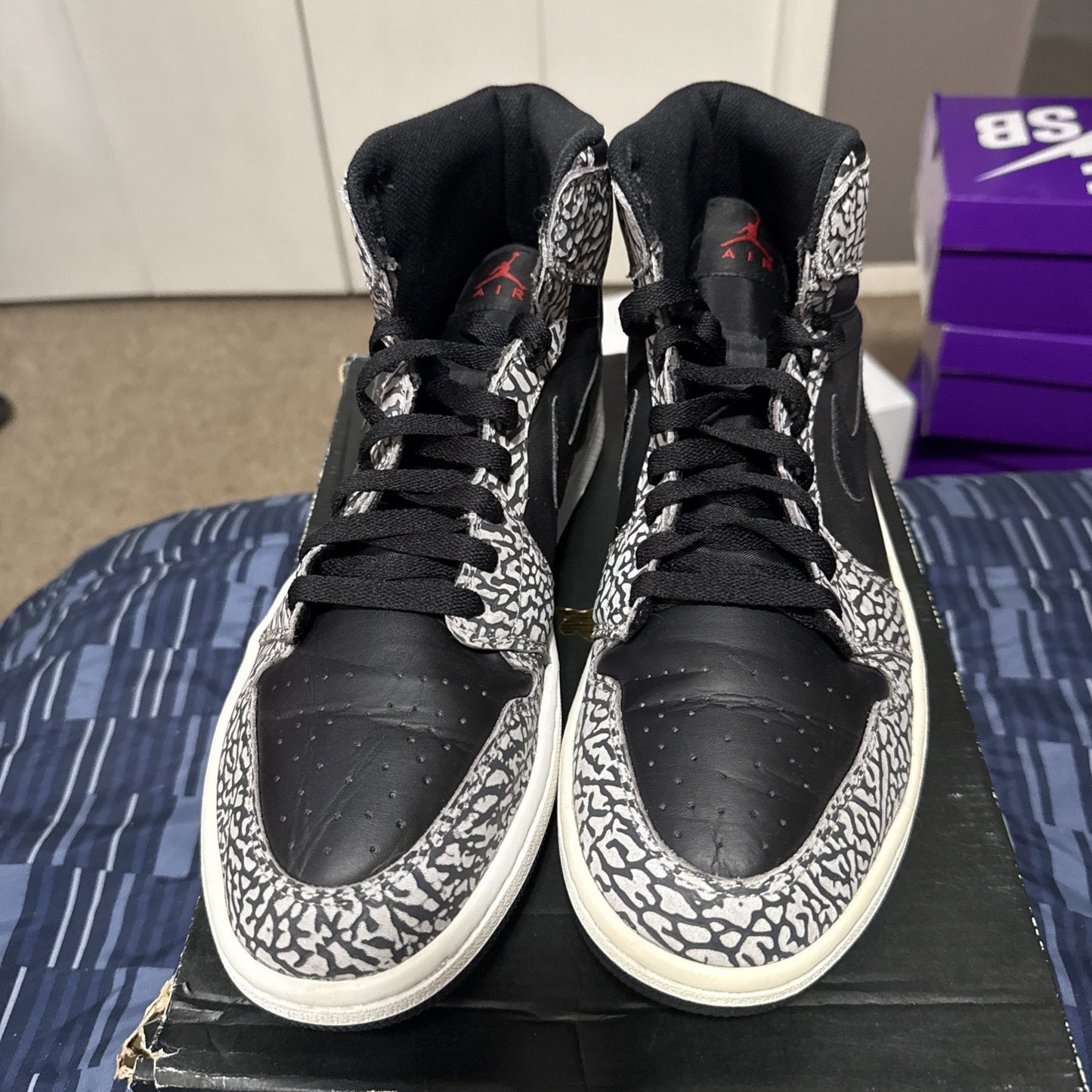 Size 11.5 - Air Jordan 1 Retro High Black Un-Supreme