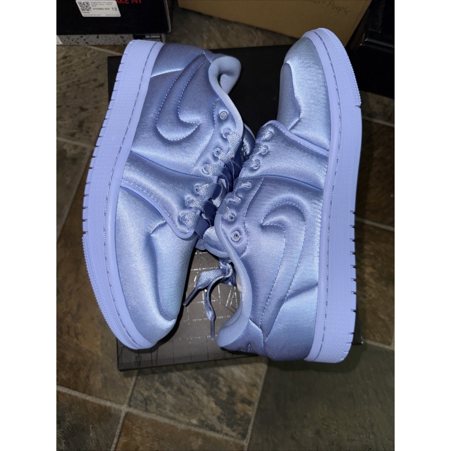 Women’s Size 8 - Nike Air Jordan 1 Low Make Satin Aluminum HF3969-400