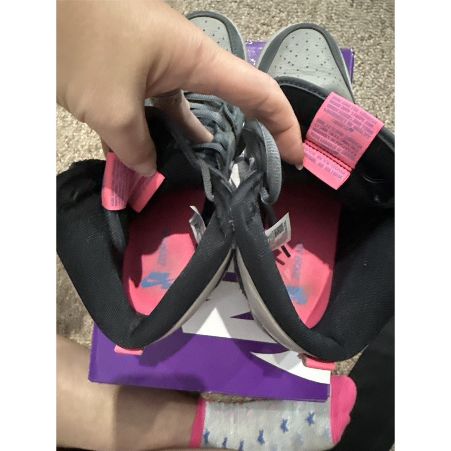 Size 10 - Nike Dunk Pro SB High Medium Grey Pink