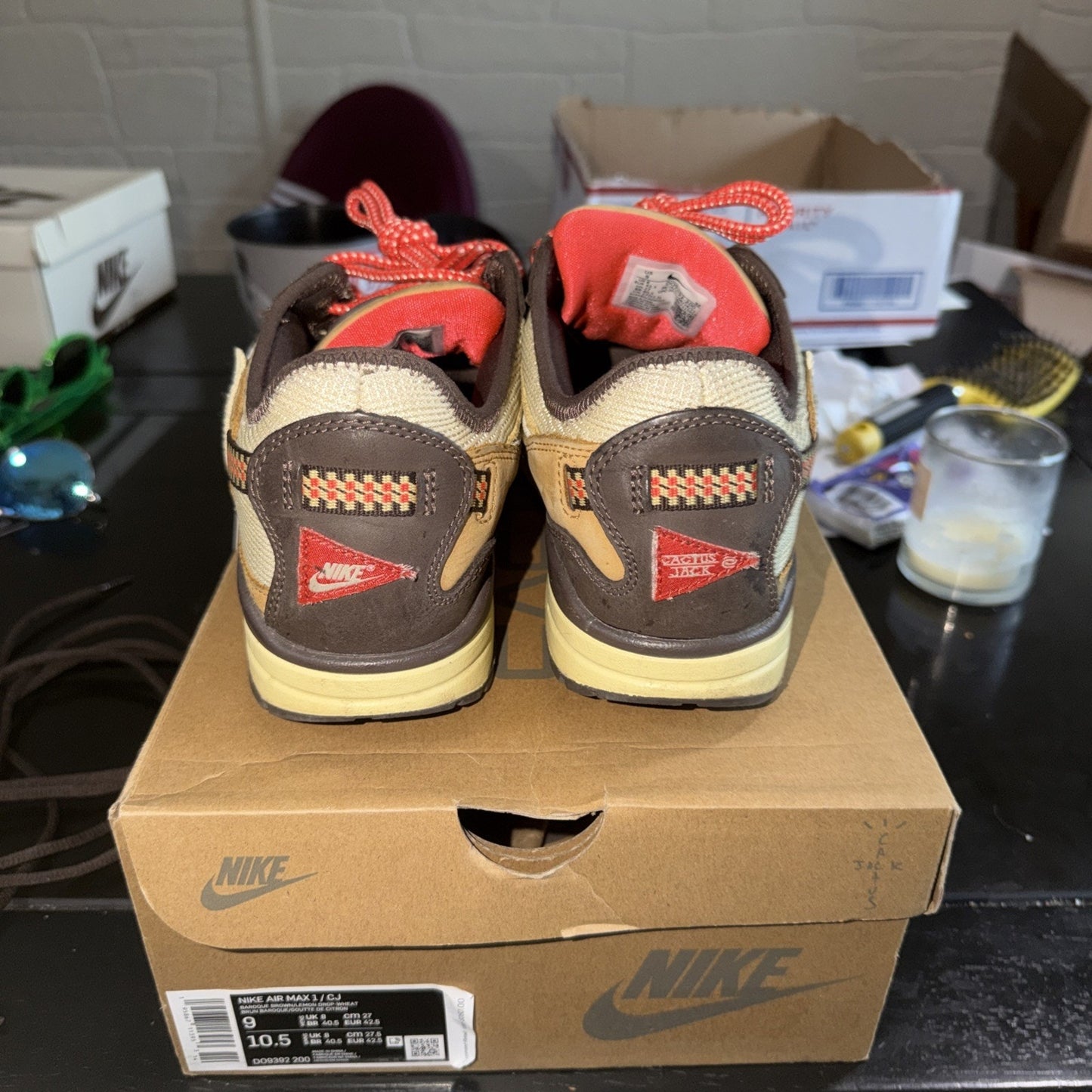 Size 9 - Nike Air Max 1 x Travis Scott Low Baroque Brown