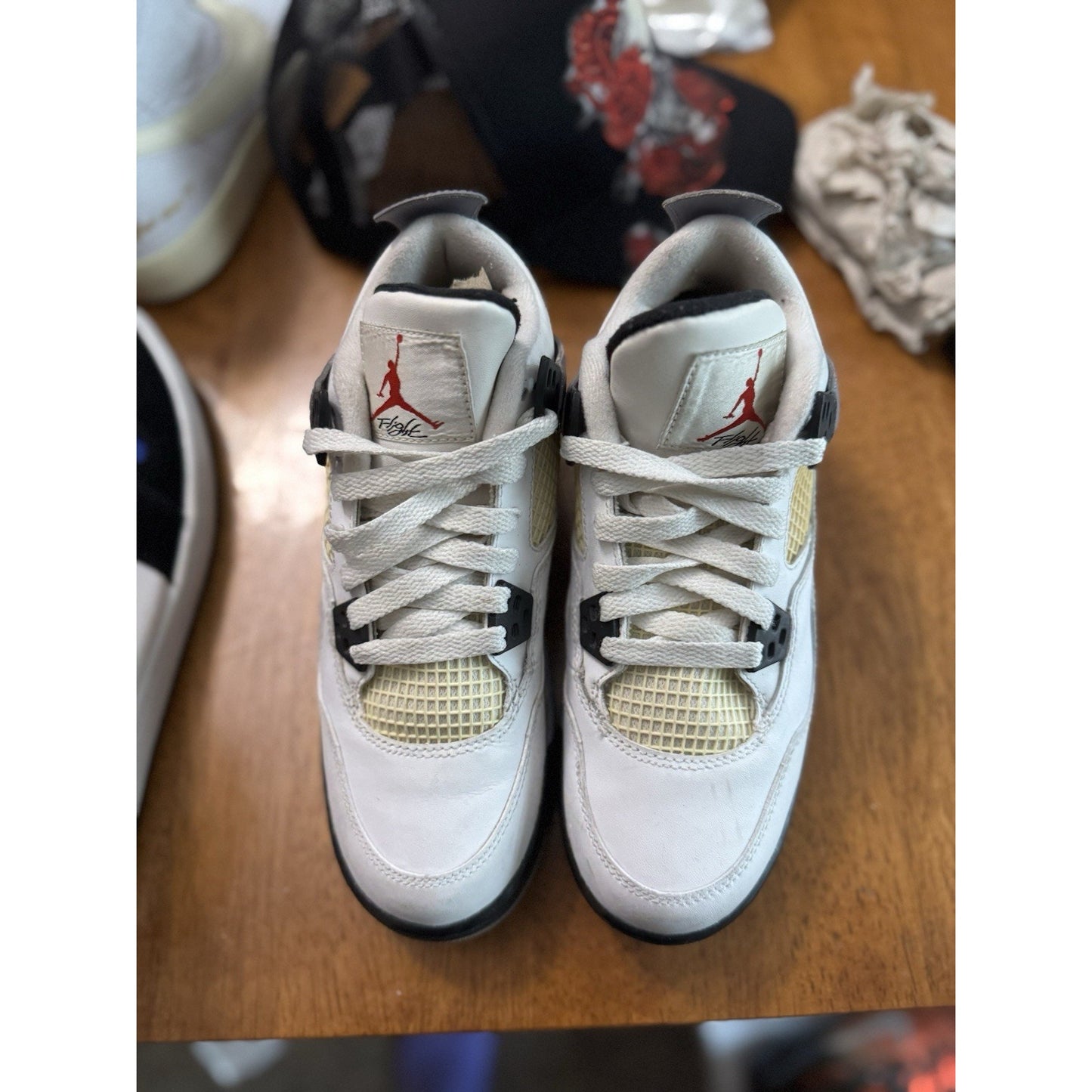 Size 4.5y Jordan 4 Retro White Cement 2012 408452-103 NBS076