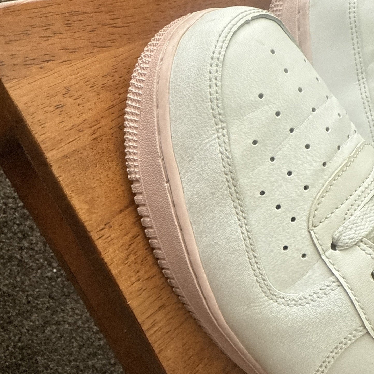 Size 13 - Nike Air Force 1 '07 Low White Pink Sole NBS032
