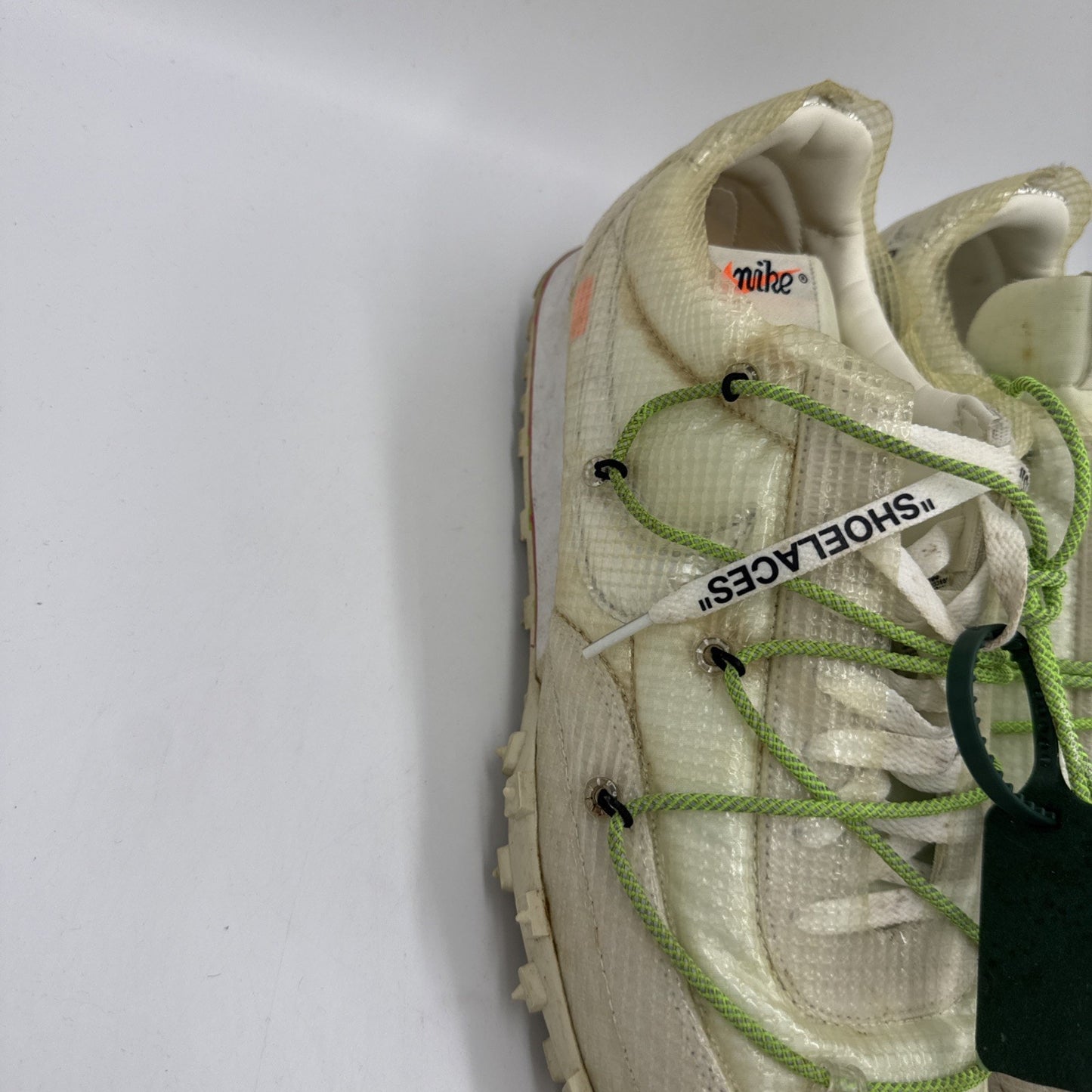 Size 14.5 - Nike Off-White x Waffle Racer Electric Green W