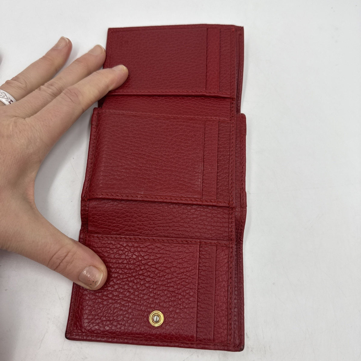 Red Gucci Card Holder Wallet