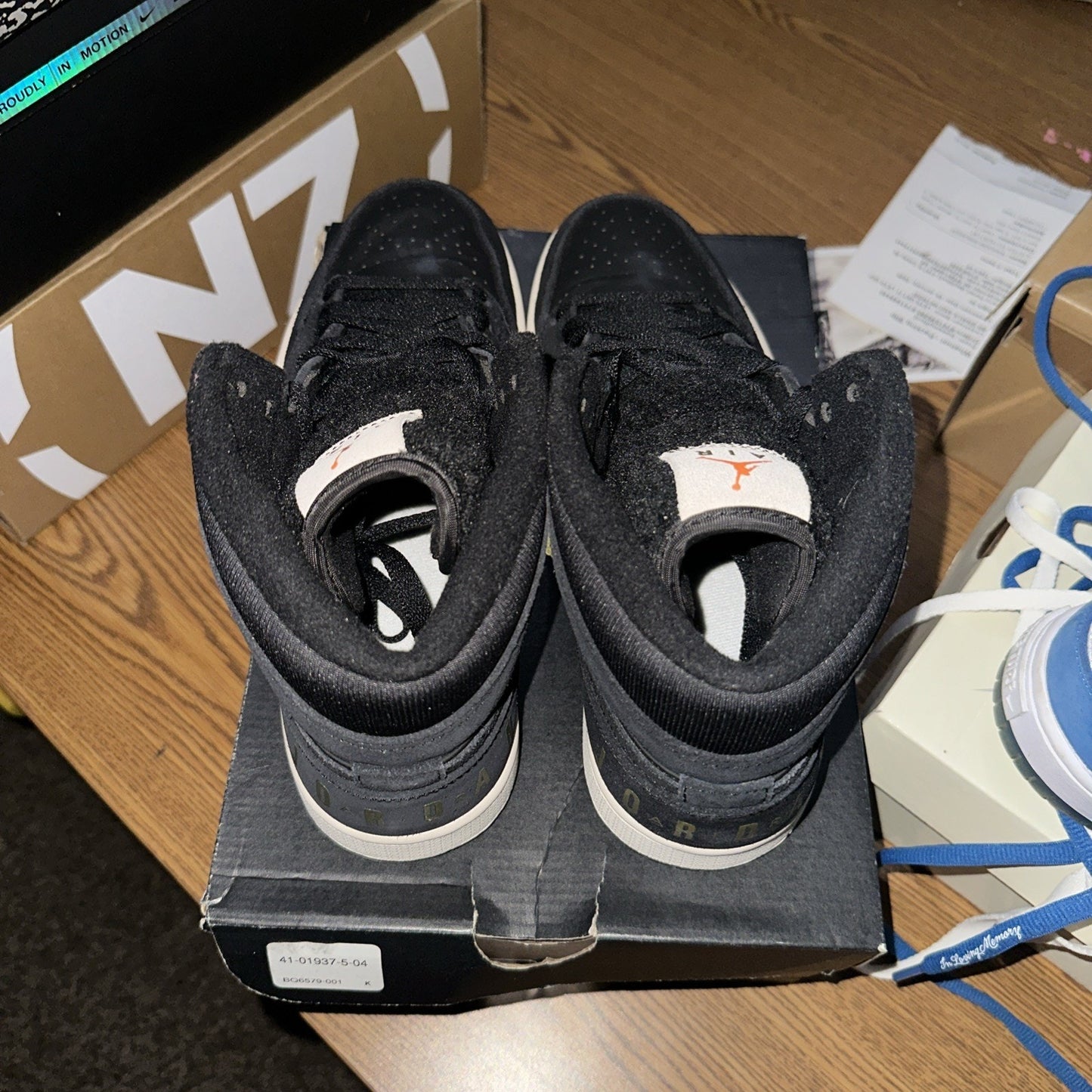 Size 9 - Air Jordan 1 Retro Mid Black Olive Canvas