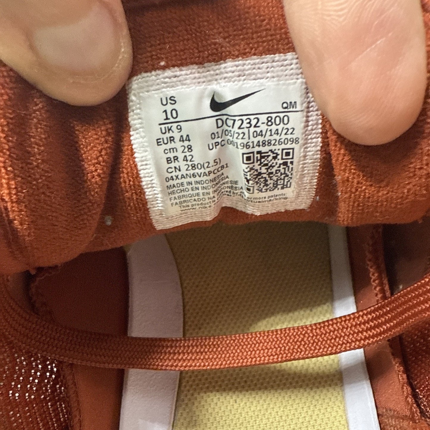 Size 10 - Nike Ishod Wair SB Rugged Orange Mineral Clay