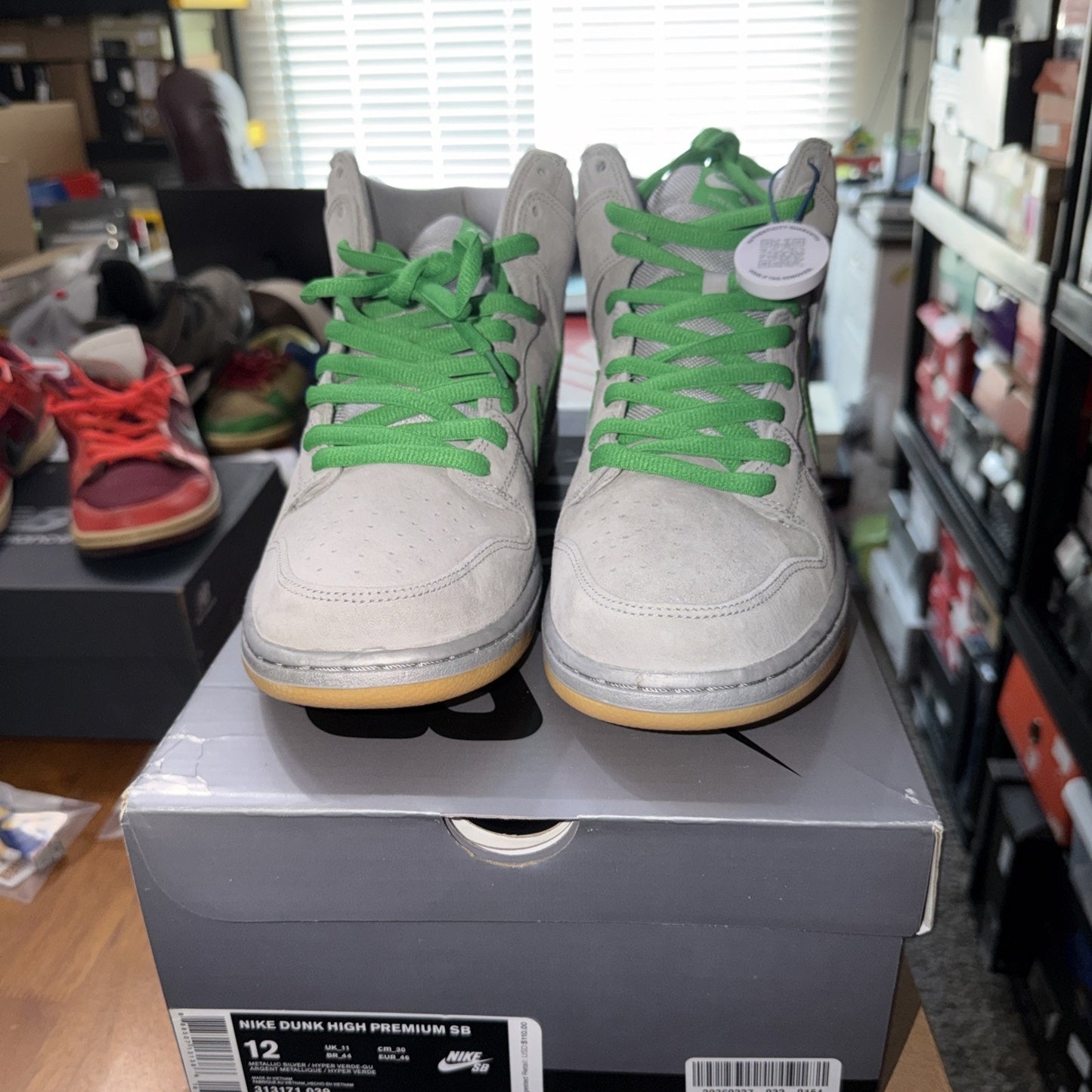Nike SB Dunk High Silver Box New With Box- Size 12