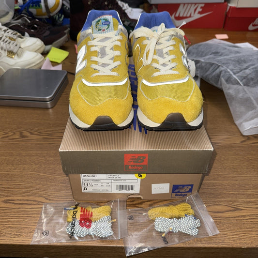 Size 11.5 New Balance x Bodega 574 Legacy Arrival Yellow