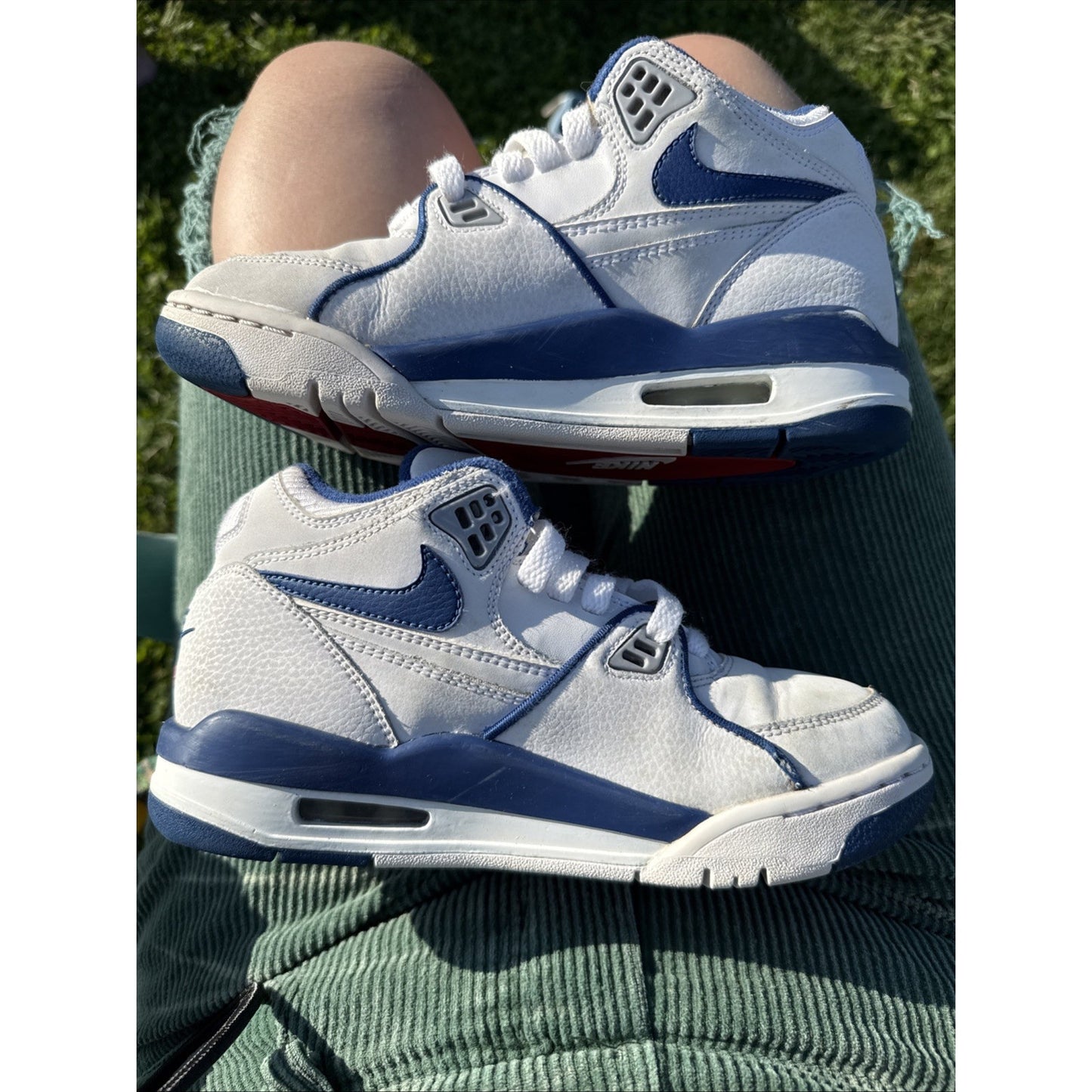 Size 3.5 - Nike Air Flight 89 White GGP Sample