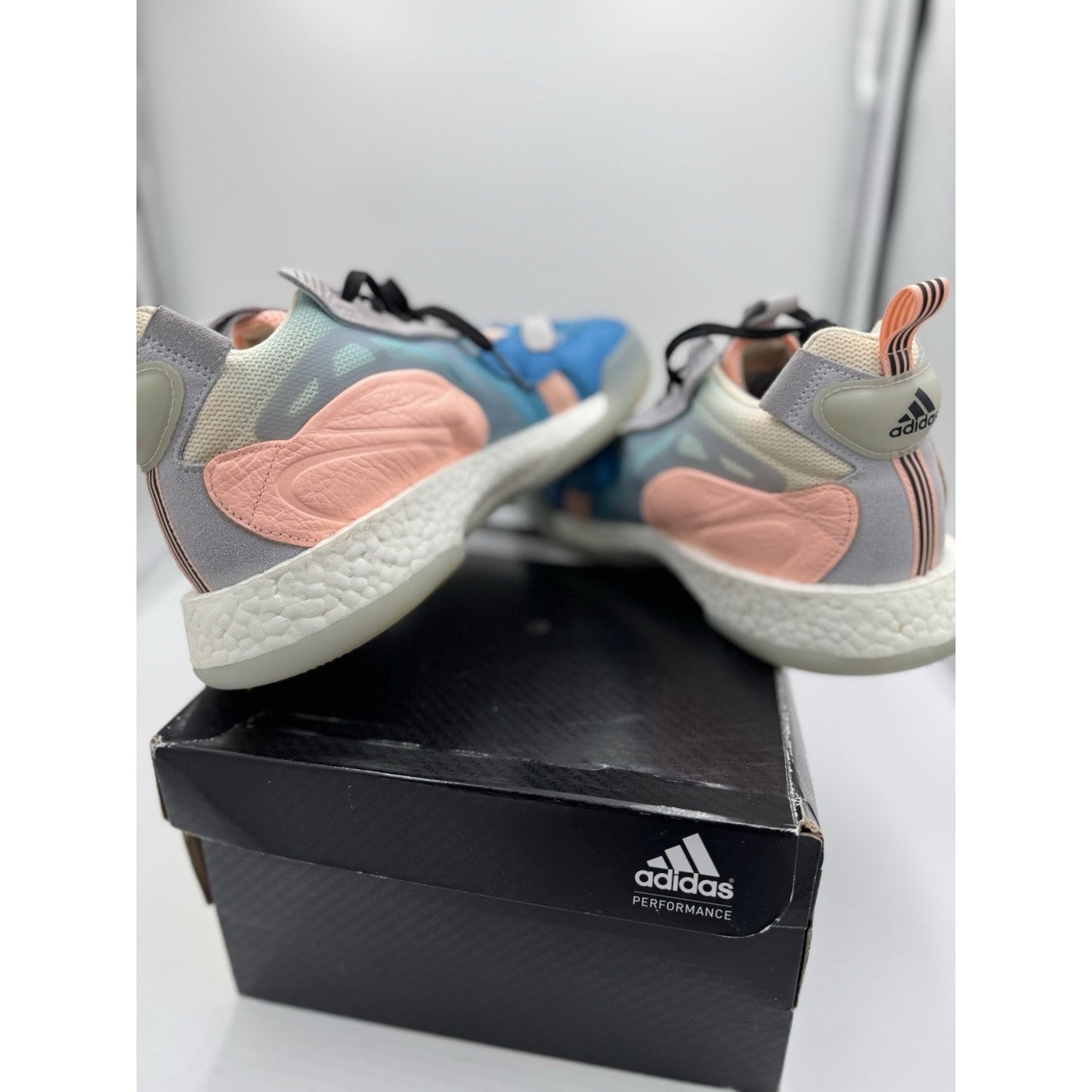 Size 10 - adidas ZoneBoost Aeroblue Clear Orange