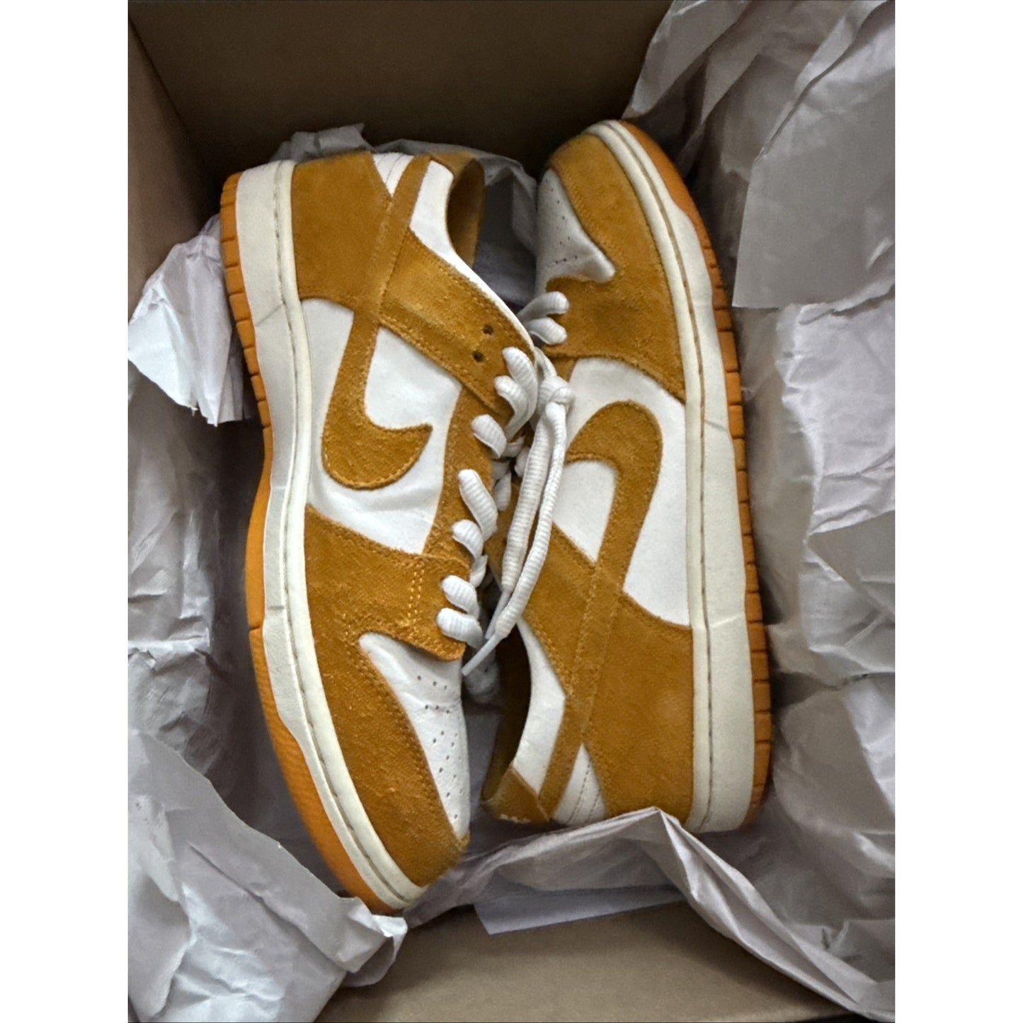 Nike SB Dunk Low Pro 2016 Circuit Orange White Size 11 Mens Suede Reese Rep Box