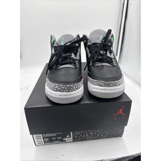 Size 5.5 - Air Jordan 3 Retro Green Glow
