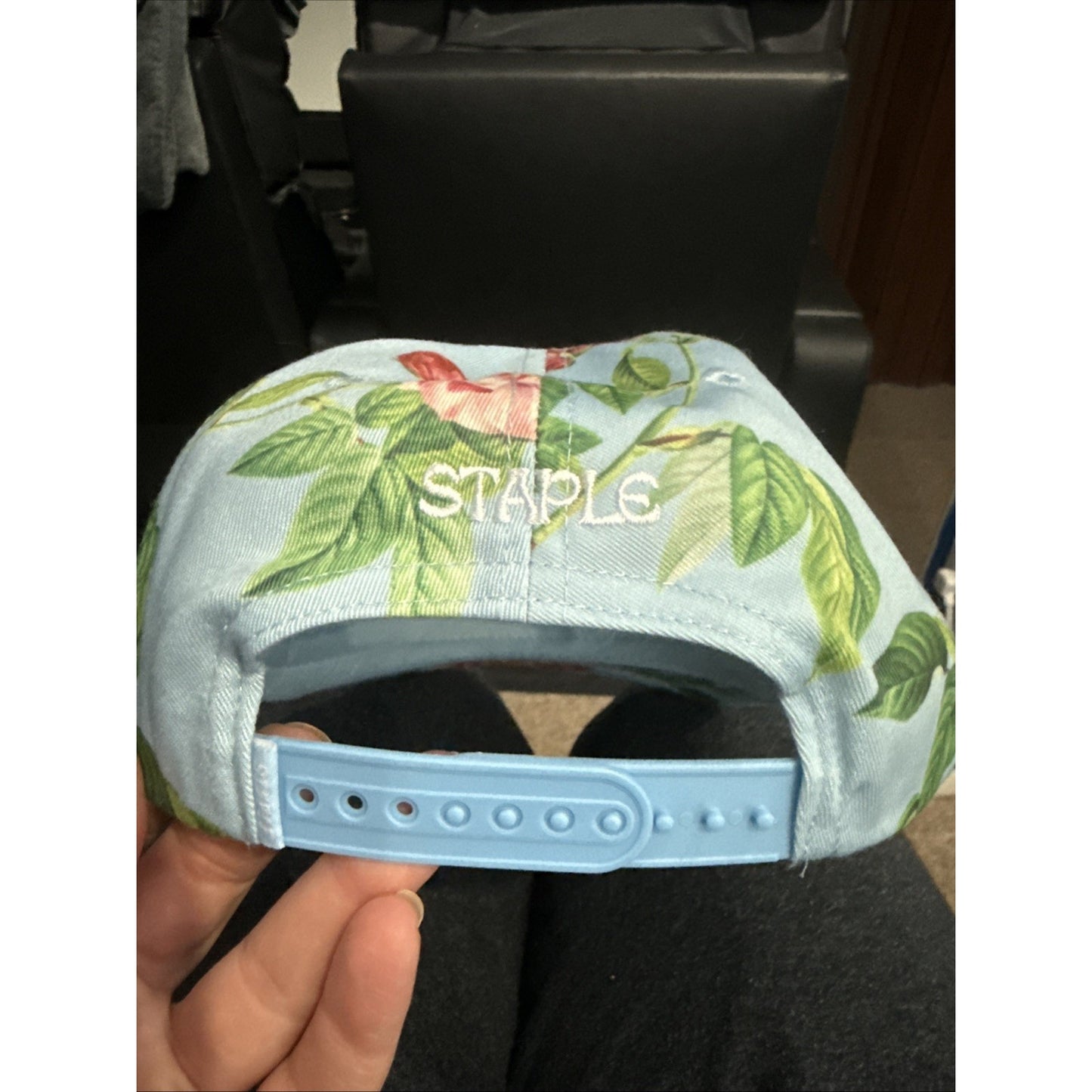 Staple Pigeon Bloomfield Logo Cap Blue Floral AOP Strapback Hat 2304X7233 NWT