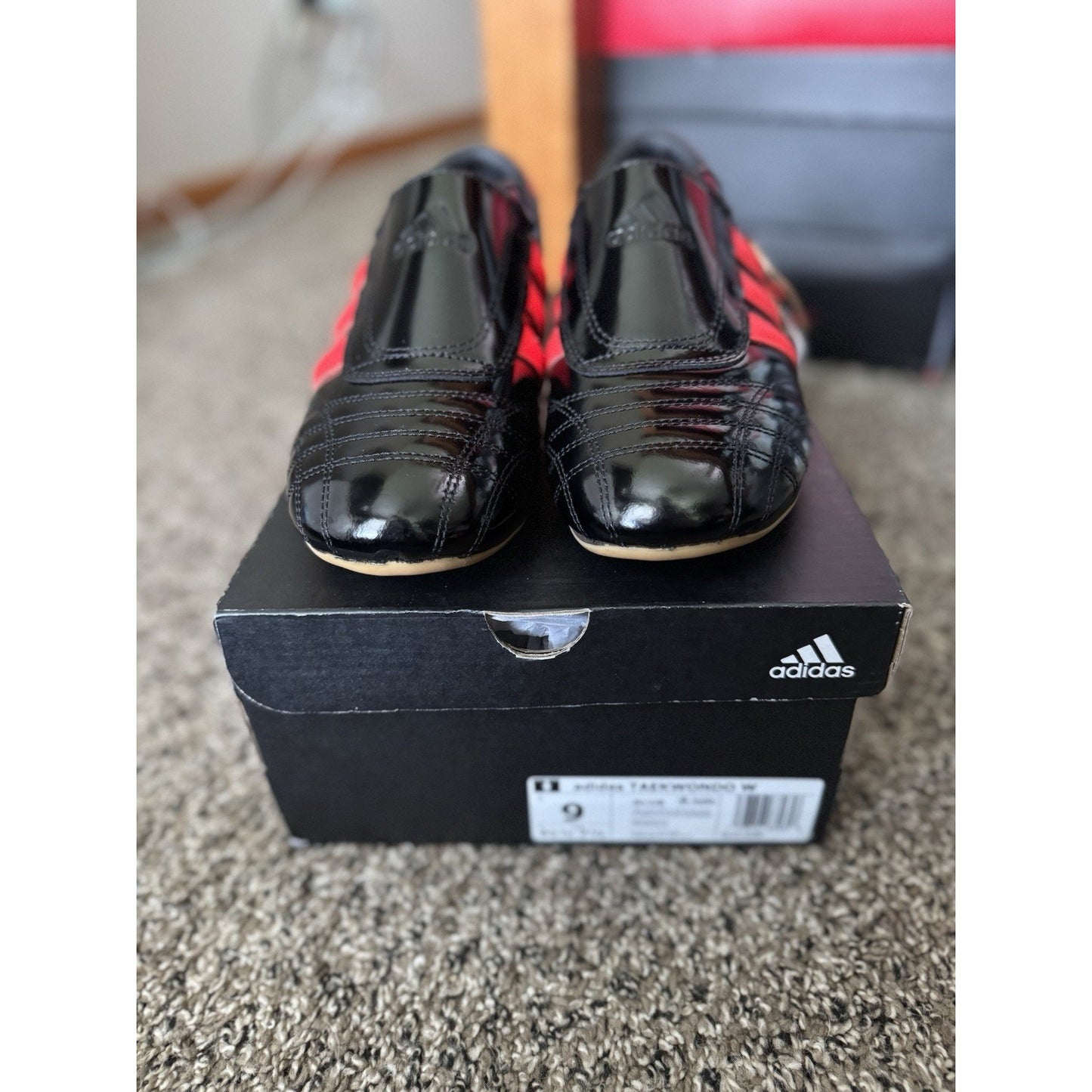 Size 9 Adidas Taekwondo Women Black Red JS1228