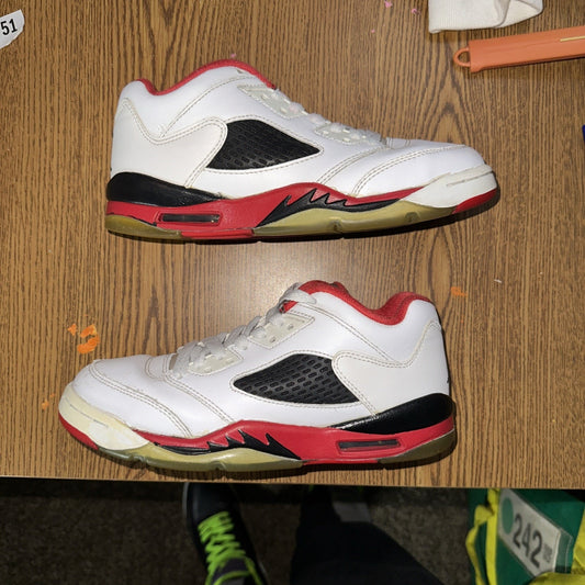 Size 4 (GS) - Jordan 5 Retro 2016 Low Fire Red