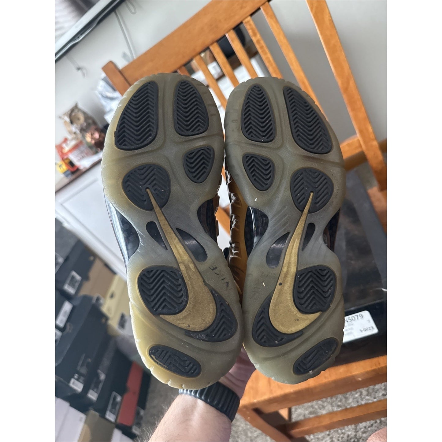 Size 7y Nike Little Posits One (GS) Metallic Gold Rare 644791700 BS094