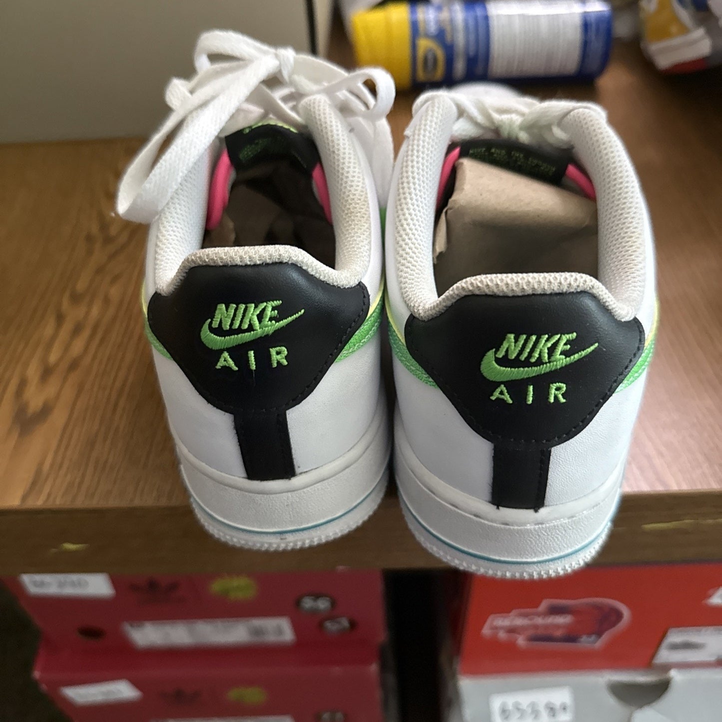 Nike Air Force 1 '07 LV8 White Aquamarine Green Strike DJ5154-100 Size US 7Y